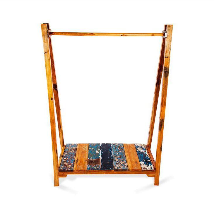 Lifeline Brown Reclaimed Wood Clothing Rack