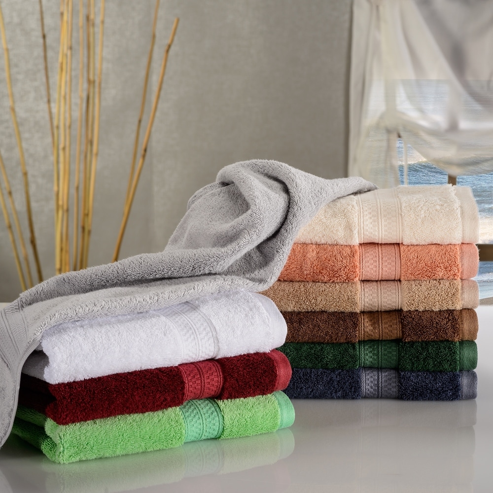 Hearth & Harbor 100 Percent Cotton Ultra Soft and Absorbent Bath Towel Set  - On Sale - Bed Bath & Beyond - 32433347