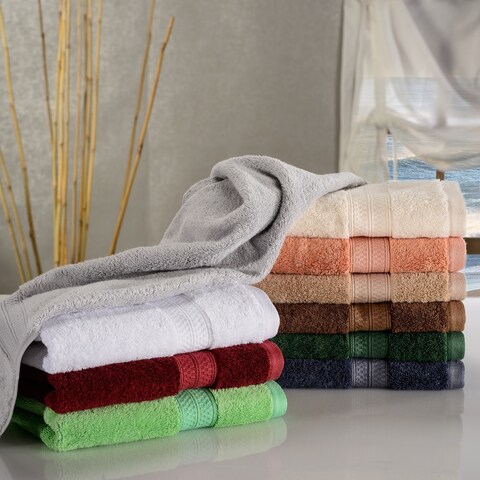 Miranda Haus Rayon from Bamboo and Cotton Hand Towel Set (Set of 6)