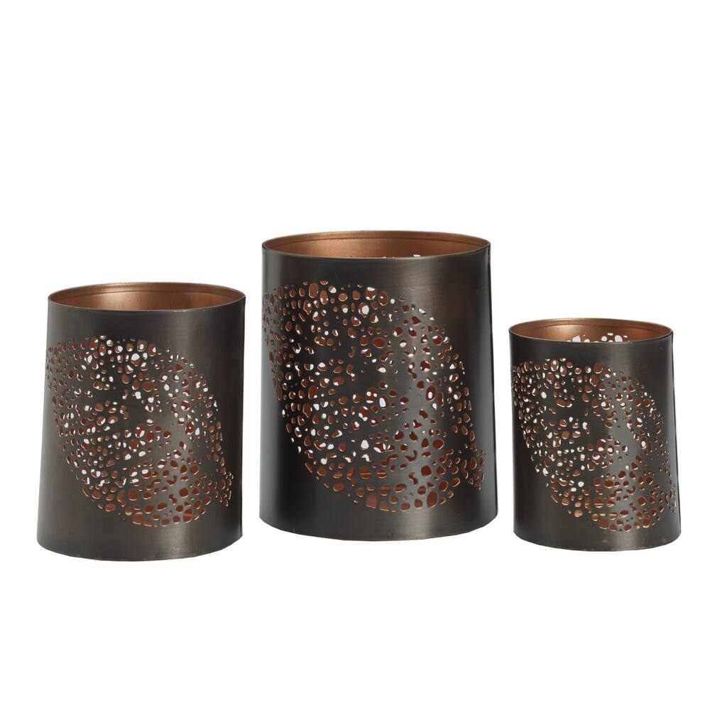 Elements Leaf Punched Luminary (Set of 3)