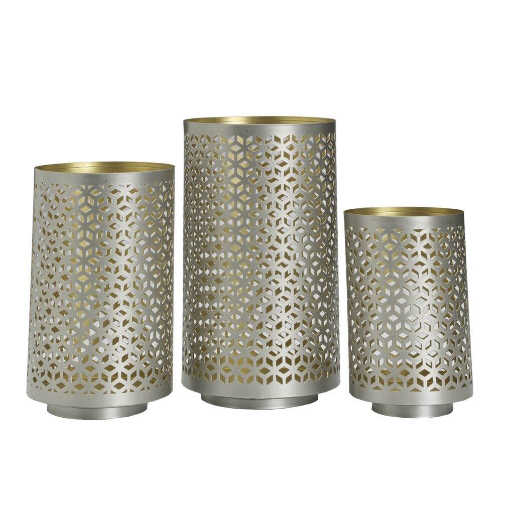 Studio Nova Lace Metal Luminaries (Set of 3)
