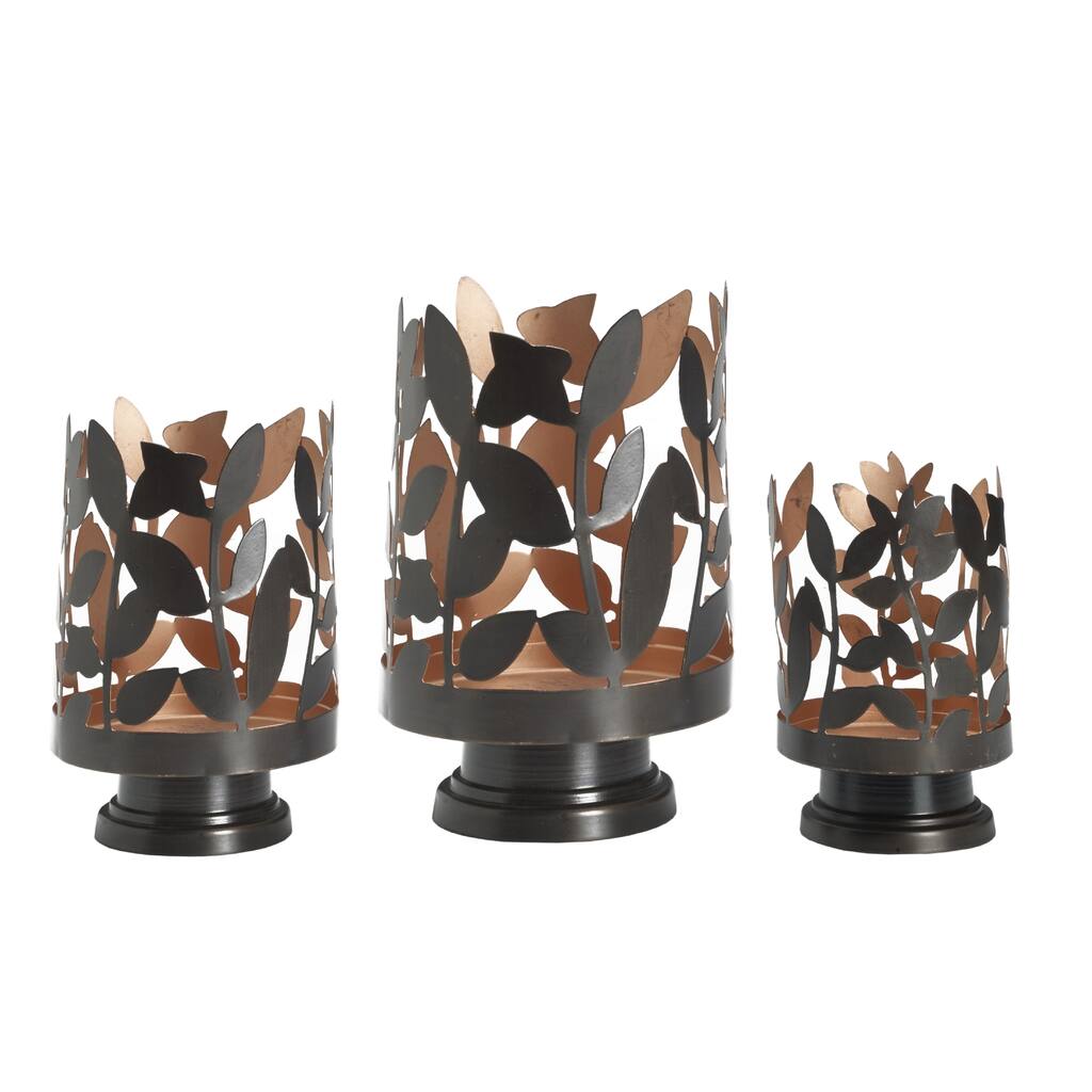 Elements Leaf Metal Luminaries (Set of 3)