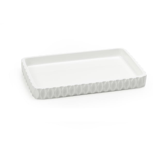 Wave White Amenity Tray   Shopping