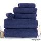preview thumbnail 2 of 24, 6PC Towel Set - Cotton Bathroom Accessories with 2 Bath Towels, 2 Hand Towels, and 2 Washcloths by Windsor Home Navy Blue