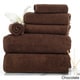 preview thumbnail 3 of 24, 6PC Towel Set - Cotton Bathroom Accessories with 2 Bath Towels, 2 Hand Towels, and 2 Washcloths by Windsor Home Chocolate
