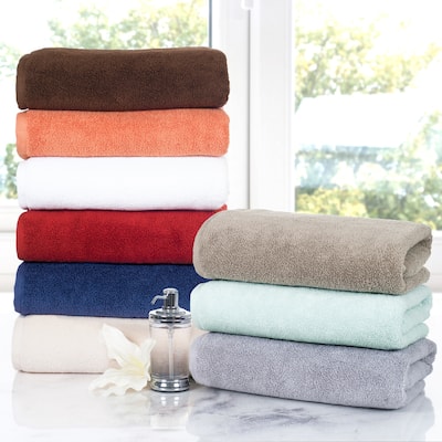 6PC Towel Set - Cotton Bathroom Accessories with 2 Bath Towels, 2 Hand Towels, and 2 Washcloths by Windsor Home