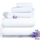 preview thumbnail 4 of 24, 6PC Towel Set - Cotton Bathroom Accessories with 2 Bath Towels, 2 Hand Towels, and 2 Washcloths by Windsor Home White