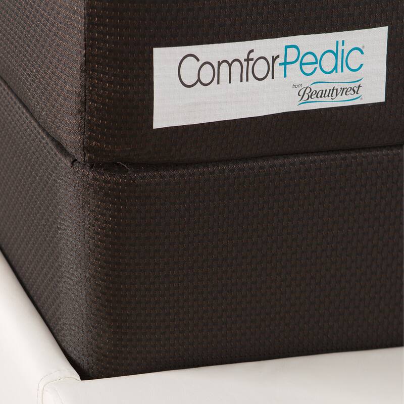ComforPedic from Beautyrest Choose Your Comfort 10-inch Gel Memory Foam Mattress Set - White - White/Brown