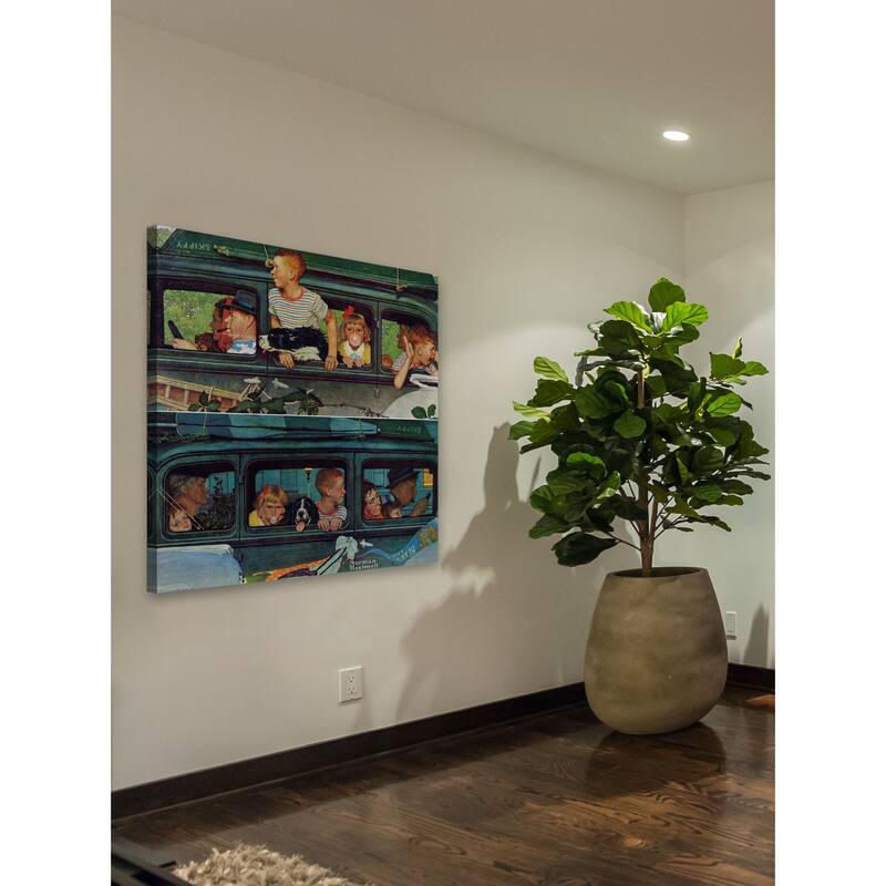 Marmont Hill - "Coming and Going" by Norman Rockwell Painting Print on Canvas - Multi-Color