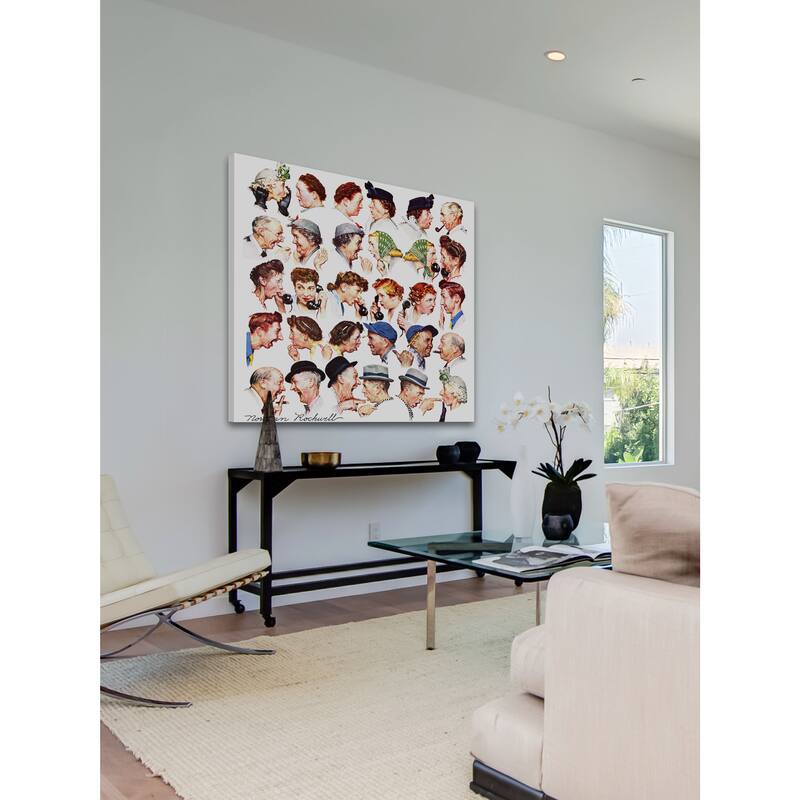 Marmont Hill - "Chain of Gossip" by Norman Rockwell Painting Print on Canvas