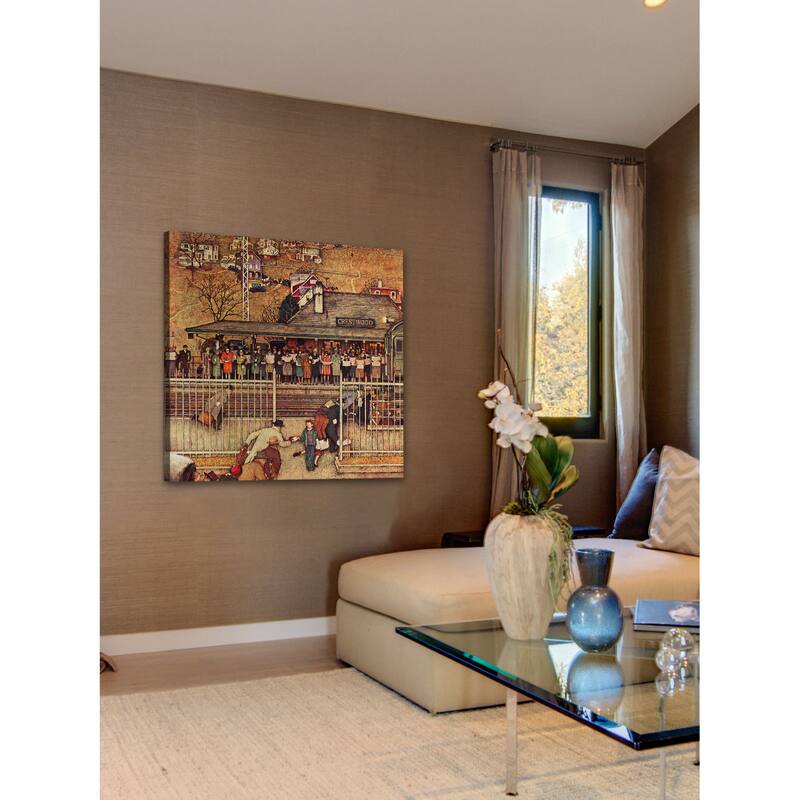 Marmont Hill - "Commuters" by Norman Rockwell Painting Print on Canvas - Multi-Color