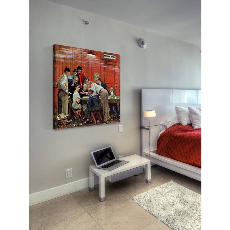 Marmont Hill - "Jury" by Norman Rockwell Painting Print on Canvas - Multi-Color