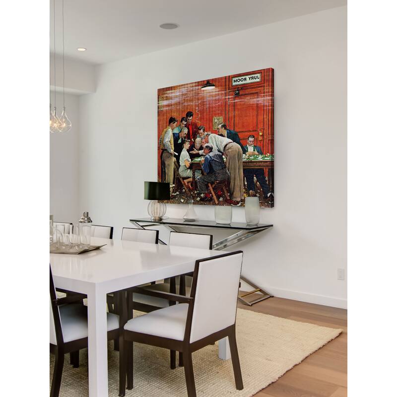 Marmont Hill - "Jury" by Norman Rockwell Painting Print on Canvas - Multi-Color