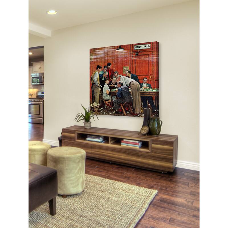 Marmont Hill - "Jury" by Norman Rockwell Painting Print on Canvas - Multi-Color