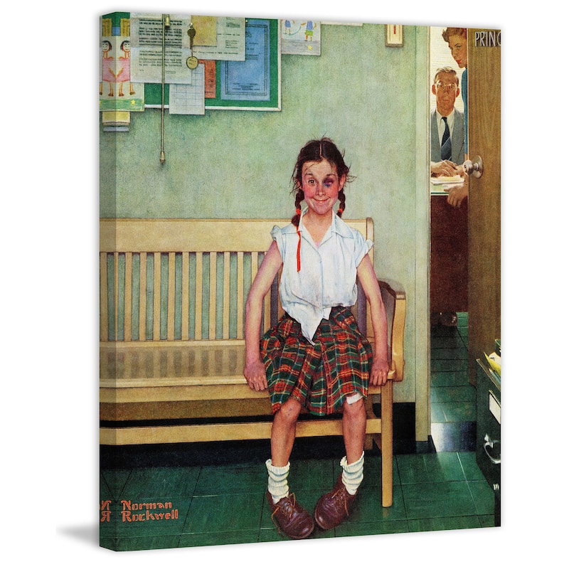 Marmont Hill - "Shiner" by Norman Rockwell Painting Print on Canvas - Multi-Color