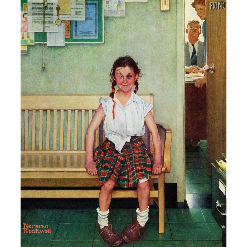 Marmont Hill - "Shiner" by Norman Rockwell Painting Print on Canvas - Multi-Color