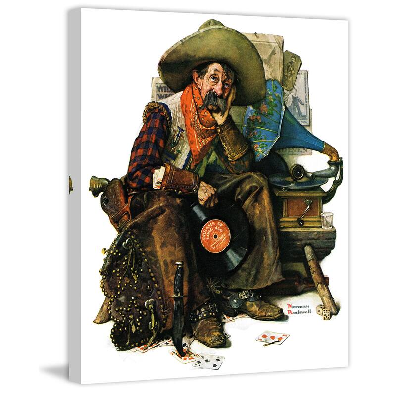 Marmont Hill - "Dreams of Long Ago" by Norman Rockwell Painting Print on Canvas - Multi-Color
