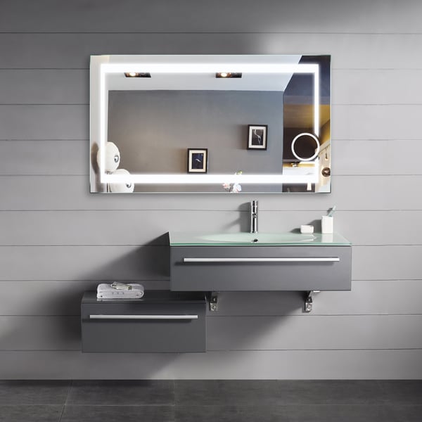 Bathroom Mirror Overstock illuminated mirror aurora (48x28) - free shipping today Bathroom Mirror Overstock illuminated mirror aurora (48x28) - free shipping today