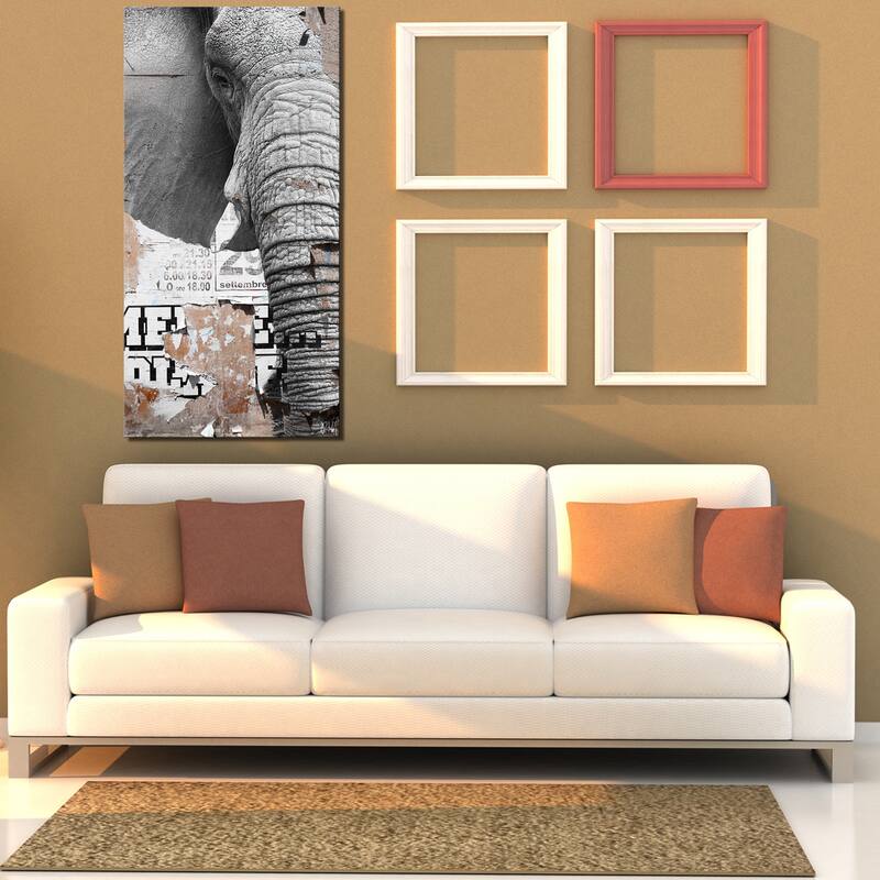 Ready2HangArt 'Saddle Ink Elephant III' Canvas Animal Art