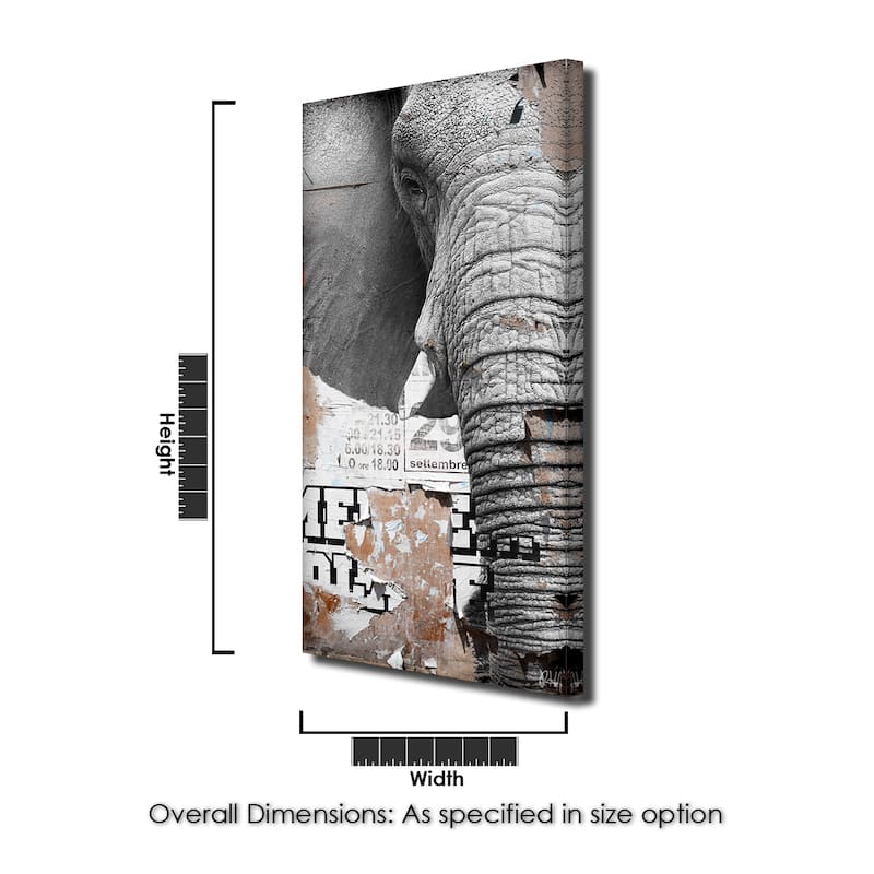 Ready2HangArt 'Saddle Ink Elephant III' Canvas Animal Art