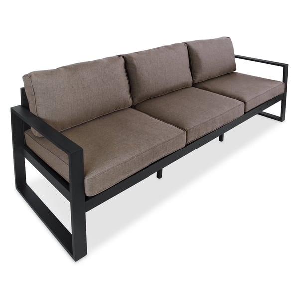 slide 2 of 4, Baltic Sofa in Black by Real Flame