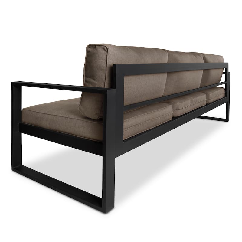 Baltic Sofa in Black by Real Flame - 81.5L x 28W x 28.4H