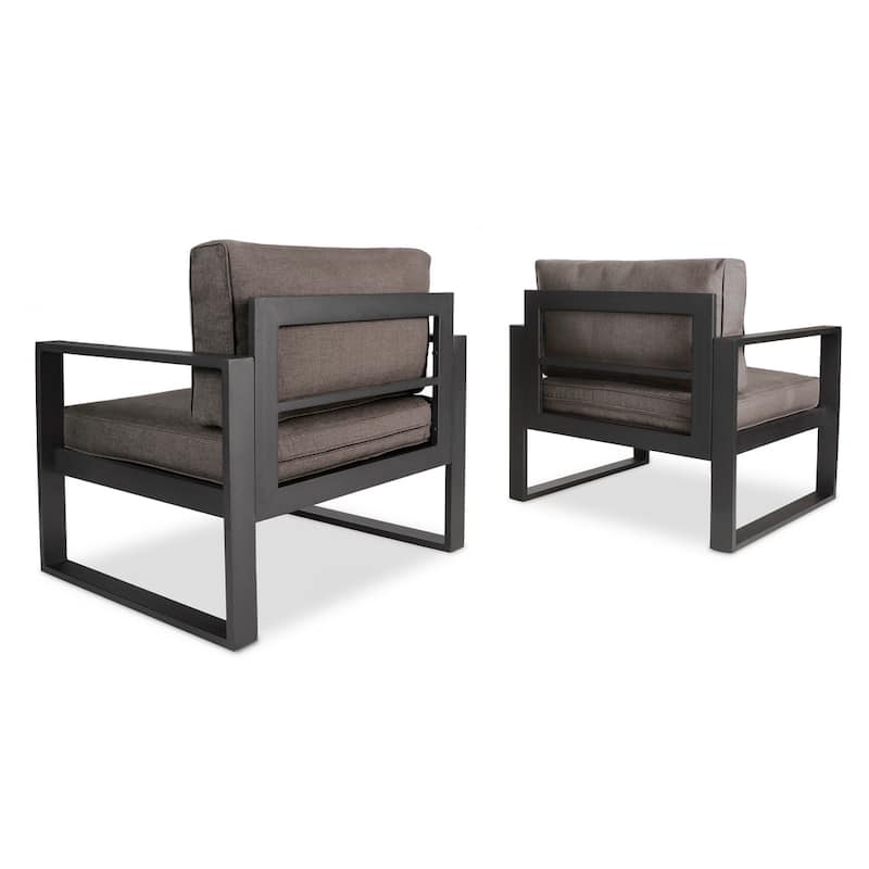 Baltic Chairs Set of 2 in Black by Real Flame