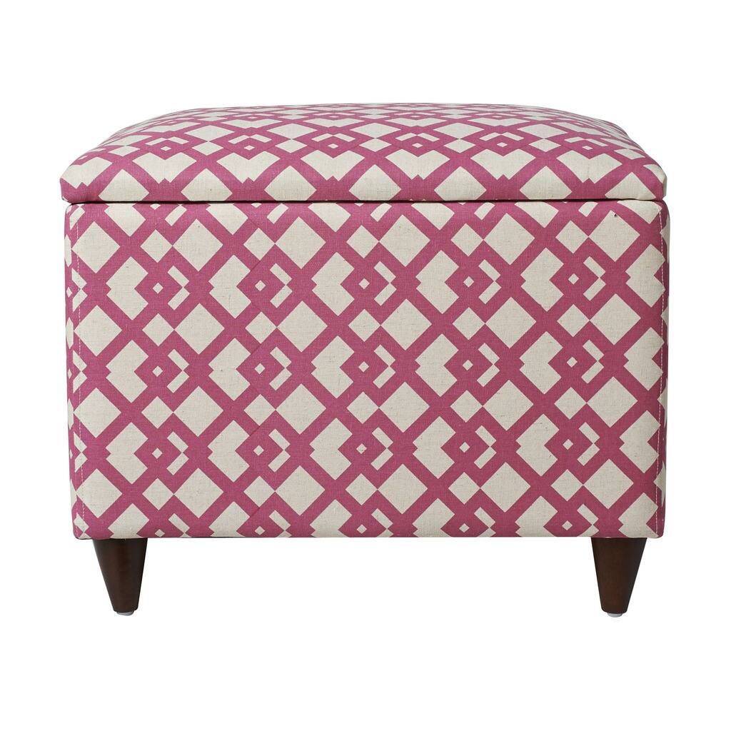 Jennifer Taylor Pink Storage Ottoman