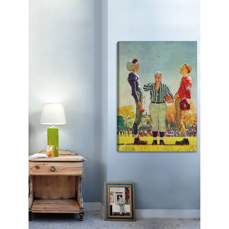 Marmont Hill - "Coin Toss" by Norman Rockwell Painting Print on Canvas