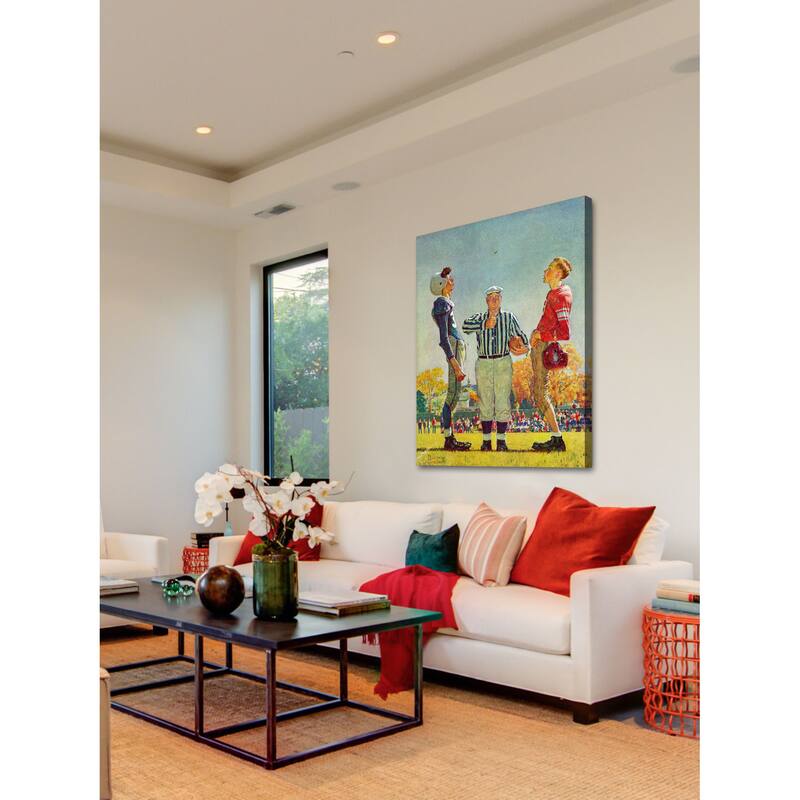 Marmont Hill - "Coin Toss" by Norman Rockwell Painting Print on Canvas