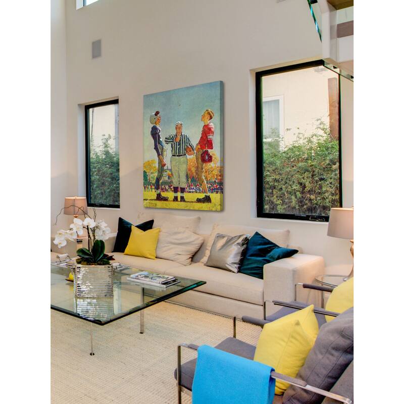 Marmont Hill - "Coin Toss" by Norman Rockwell Painting Print on Canvas