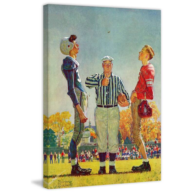 Marmont Hill - "Coin Toss" by Norman Rockwell Painting Print on Canvas