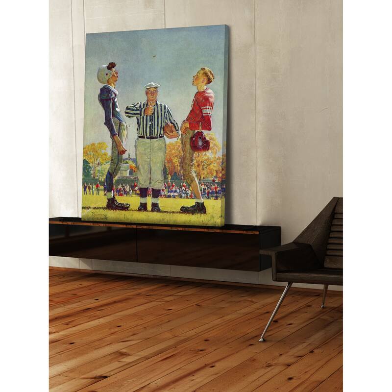 Marmont Hill - "Coin Toss" by Norman Rockwell Painting Print on Canvas