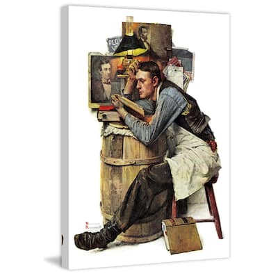 Marmont Hill - "Law Student" by Norman Rockwell Painting Print on Canvas - Multi-Color
