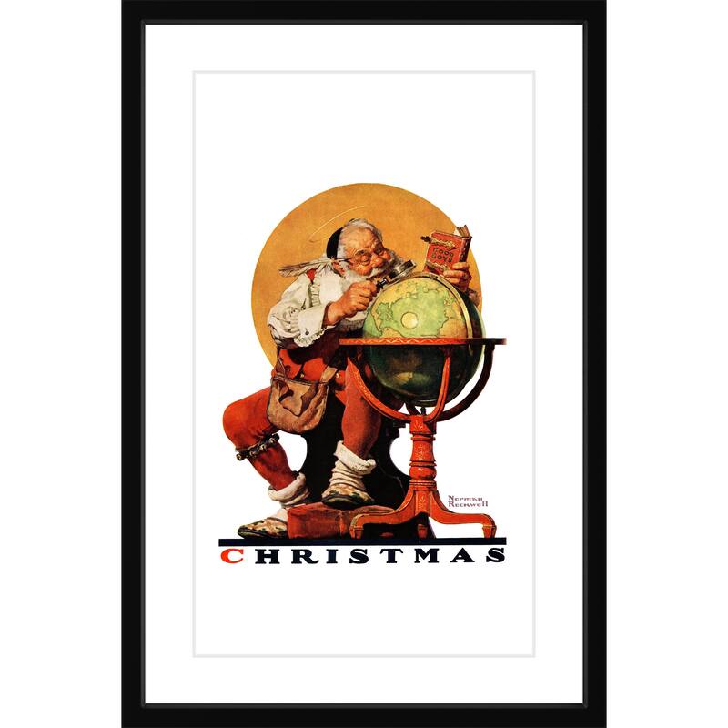 Norman Rockwell 'Santa at the Globe Saturday' Marmont Hill Framed Art Print - Multi-Color