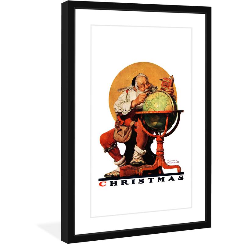 Norman Rockwell 'Santa at the Globe Saturday' Marmont Hill Framed Art Print - Multi-Color