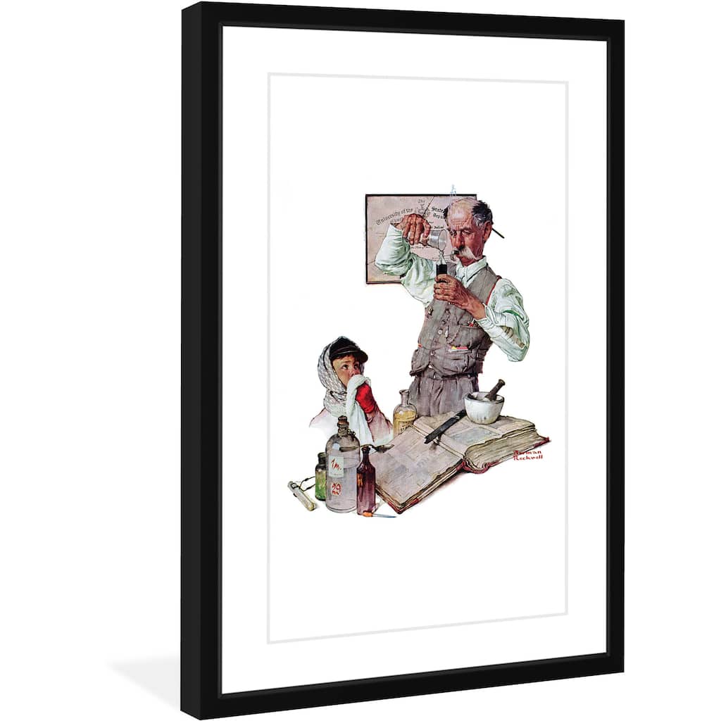 Norman Rockwell 'Pharmacist' Marmont Hill Framed Art Print - Multi-Color