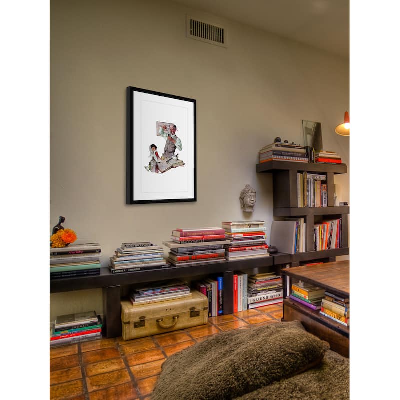 Norman Rockwell 'Pharmacist' Marmont Hill Framed Art Print - Multi-Color