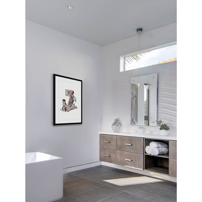 Norman Rockwell 'Pharmacist' Marmont Hill Framed Art Print - Multi-Color