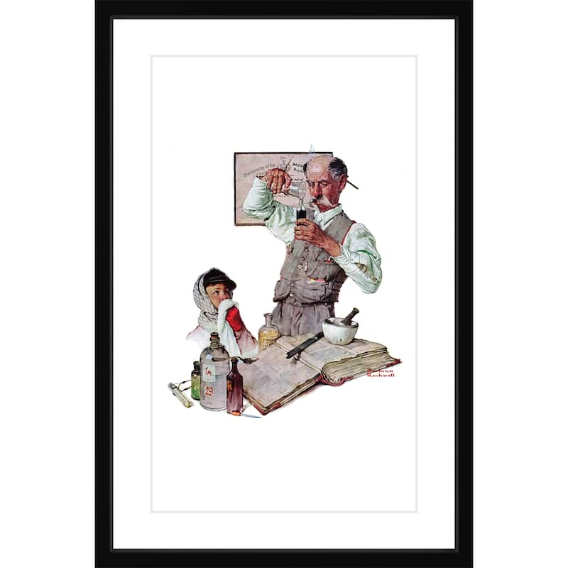 Norman Rockwell 'Pharmacist' Marmont Hill Framed Art Print - Multi-Color