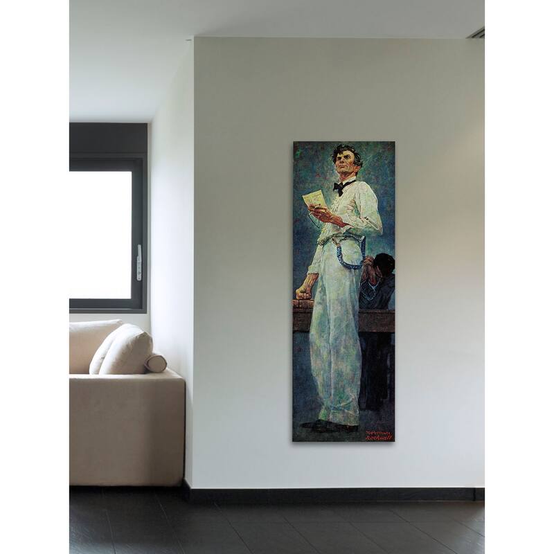 Marmont Hill - "Lincoln for the Defense" by Norman Rockwell Painting Print on Canvas