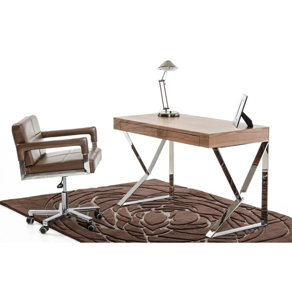 Walnut Hollow Core Silver Metal 60 inch Office Desk