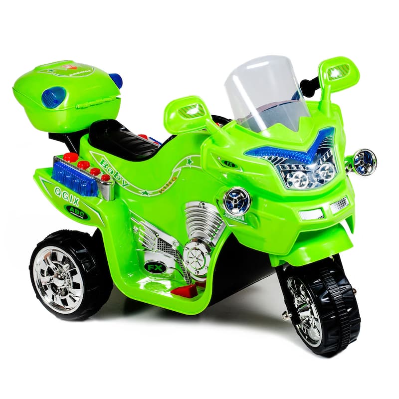 3 Wheel Motorcycle for Kids Battery Powered Ride On Toy by Lil Rider Ride on Toy - Green
