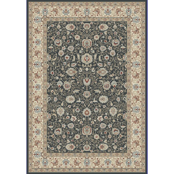 Cappella Traditional Floral Anthracite Area Rug (311 x 53
