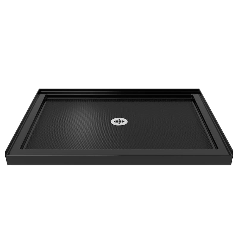 DreamLine SlimLine 34 in. D x 42 in. W x 2 3/4 in. H Single Threshold Shower Base - 34" x 42" - Black Black