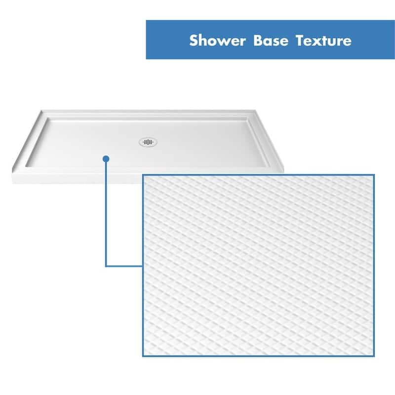 DreamLine SlimLine 34 in. D x 42 in. W x 2 3/4 in. H Single Threshold Shower Base - 34" x 42"