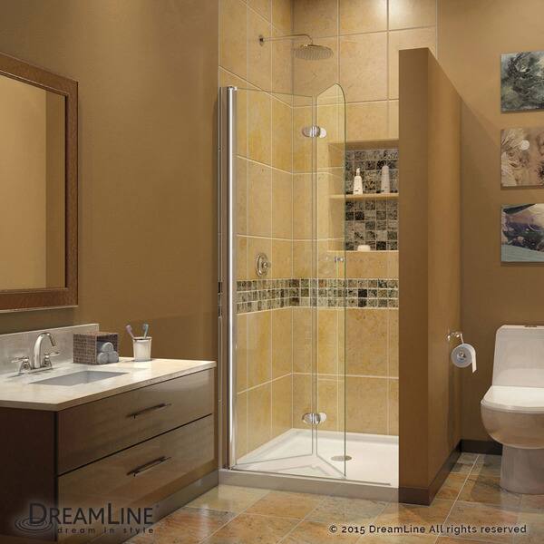 Shop Dreamline Aqua Fold 33 1 2 In W X 72 In H Frameless Bi Fold