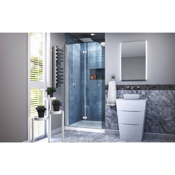 Shop Dreamline Aqua Fold 33 1 2 In W X 72 In H Frameless Bi Fold