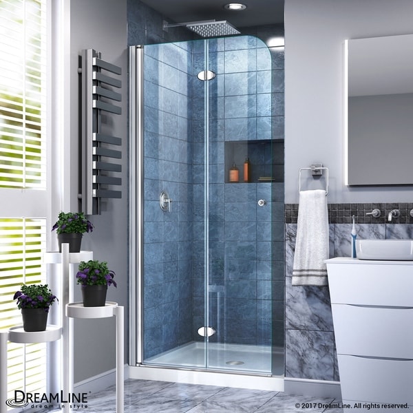 Dreamline Aqua Fold Shower Door 33 5 In W X 72 H Clear Dreamline Aqua Fold Shower Door 33 5 In W X 72 H Clear Gl