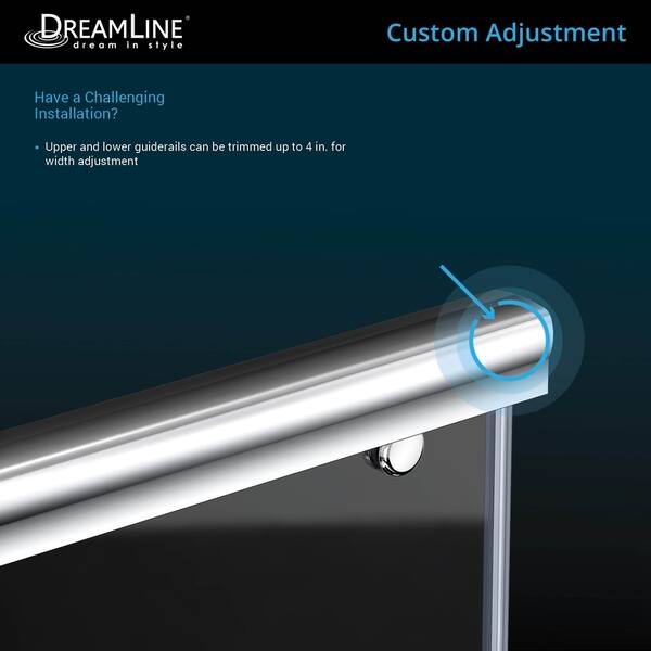 Shop Dreamline Charisma 56 60 In W X 76 In H Frameless Bypass